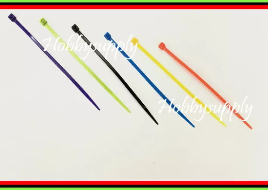 4" Inch 3x100mm NYLON 66 (UL) Cable Zip Tie Fastern Wrap 6 Colorful Tie x 300 2