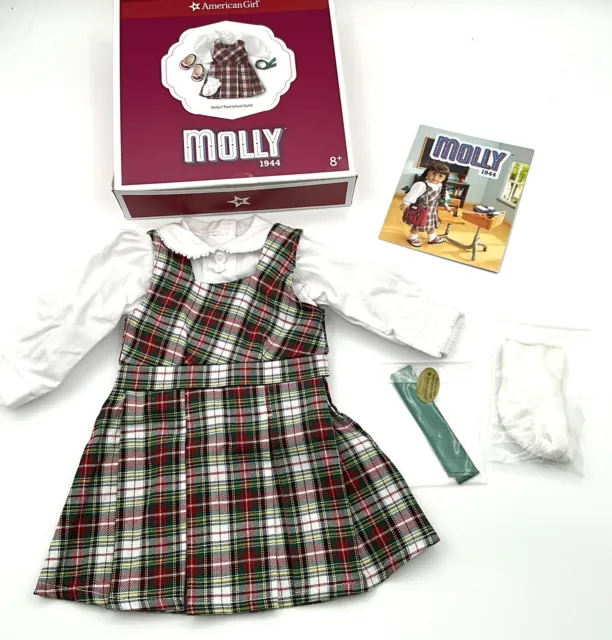 NEW! AMERICAN GIRL Molly’s School Plaid Jumper/Blouse Outfit-Reintro. 2022/Ret.