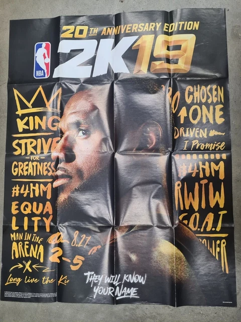 NBA 2K19 ANNIVERSARY Edition Poster only Original 54 x 68 cm size - Main Image