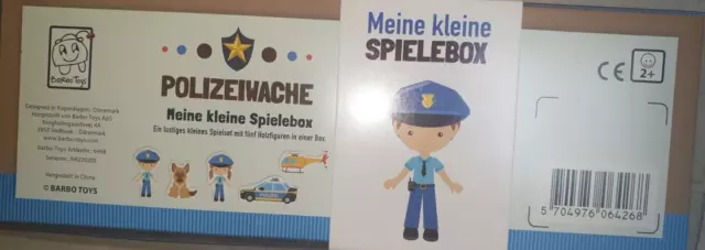 Neu-Spielbox Polizeiwache-Spiel mit 5 Holzfiguren-Ab 2 Jahre