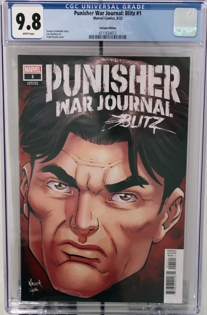 Punisher War Journal: Blitz #1 (MARVEL, 2022, Nauck Headshot Variant) CGC 9.8