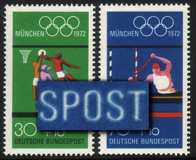 735DD+737DD Olympiade aus HBl. 22 je mit Doppeldruck der Farbe blau, **