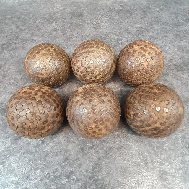 Lot De 2 Boules De Baseball Vintage Bois – Années 60, Déco Rétro Sympa