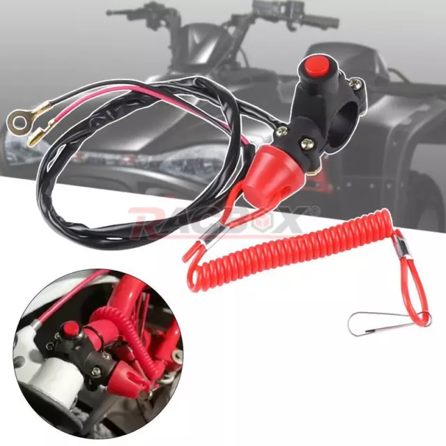 Boat Outboard Engine Motor Kill Stop Switch&Safety Tether Lanyard for ATV Truck