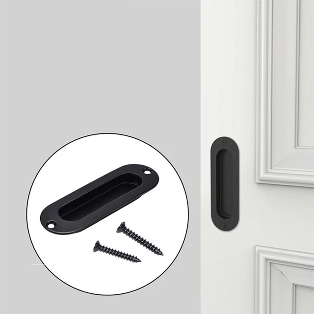 EightDoors 72" Matte Black Sliding Barn Door Hardware And Track Kit