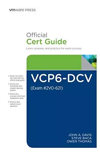 VCP6-DCV OFFICIAL CERT GUIDE (EXAM #2V0-621) By Baca Davis *Excellent Condition*