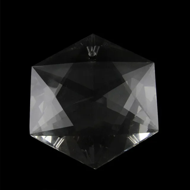 Parte de ornamento transparente hexagrama arte 100 mm araña de cristal colgante prismas
