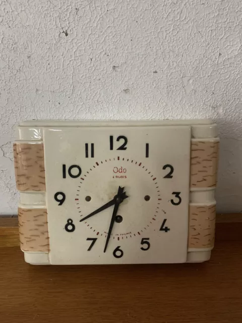Rare horloge Odo en céramique 1940 très bel état