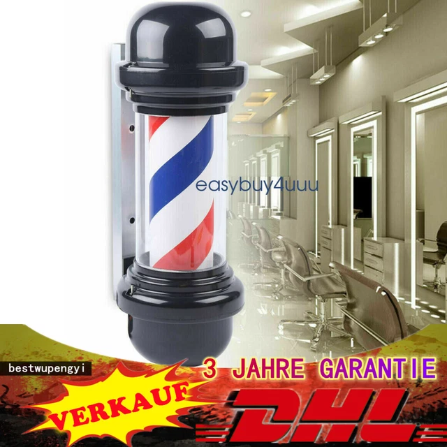 Barber Pole Sign Light Salón barra de peluquería giratoria lámpara de luz LED de peluquería