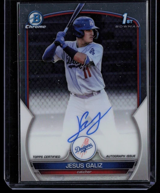 2023 BOWMAN CHROME Prospect Autographes Jesus Galiz Rc Auto Los Angeles