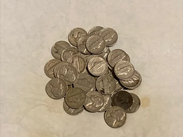 Old Jefferson Nickels 1938-1959 Roll (40)