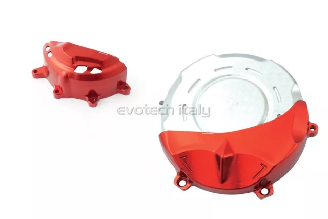 Evotech Kit Cover Protezioni Motore Destra Sinistro Ducati Panigale V4/R Rosso