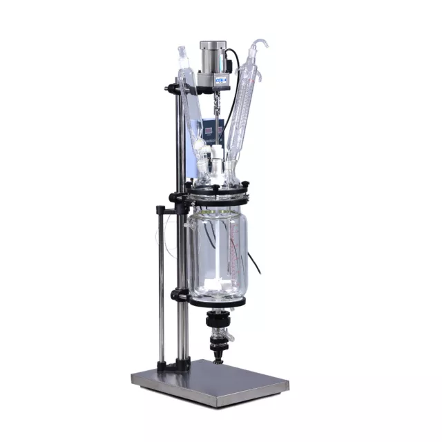 1L Mini Lab Reactor Jacketed Glass Reactor Chemical Stirred Reaction Vessel