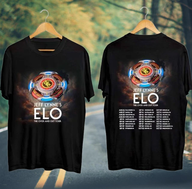 2024 TOUR NEW Jeff Lynne's Elo The Over and Out Black TShirt Size S