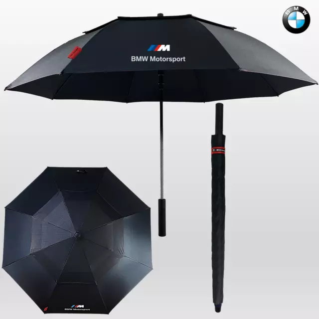 BMW Car accessories Quality Umbrella Automatic Dual Canopy Black Red Brolly Golf