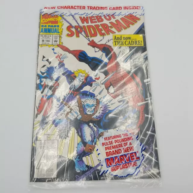 Web of Spiderman #9 Marvel 64 Page Annual Sealed  w/Card 1993 Marvel Comics
