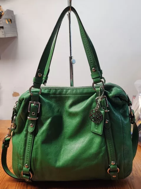 Coach 15273 Leather Alexandra Convertible Smooth Leather Green