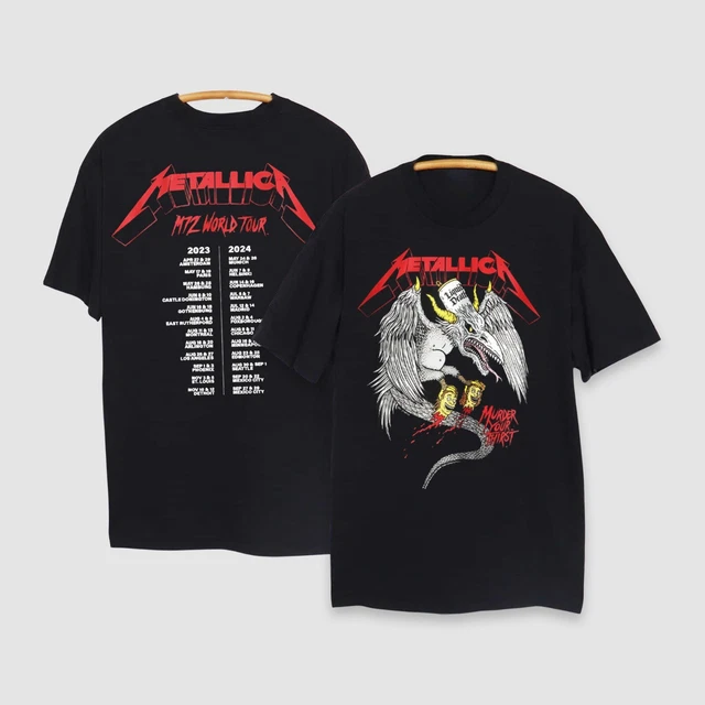 SALE!! METALLICA BAND Metal Tour 2023 2025 Event TShirt Black Fullsize