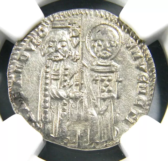 Italy Venice 1329-39 Silver Grosso Coin Francesco Dandolo NGC MS 62