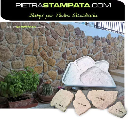 STAMPO x FINTA PIETRA RICOSTRUITA MATTONE IN GESSO CEMENTO VENEER STONE MOLD