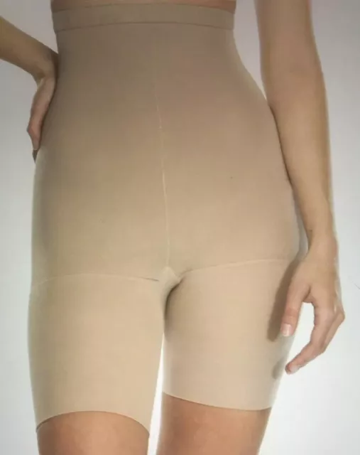 Spanx Mid Thigh Shaper Short Nude Size E High Waisted 1X Sara Blakey NWT