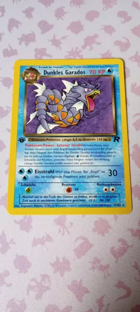 Dunkles Garados Team Rocket First Edition 25/82  1. Edition Deutsch Pokemon NM