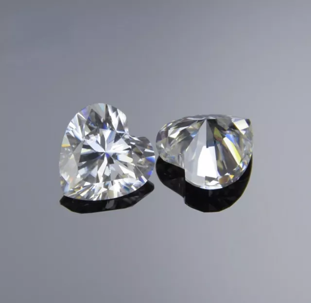 Diamante Moissanite da 1 ct TAGLIO CUORE colore D chiarezza VVS1 autenticità GRA