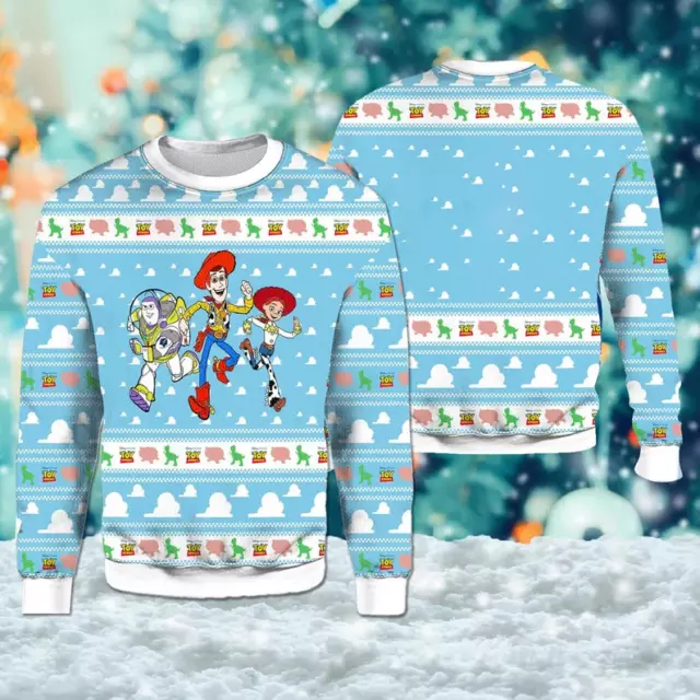 Toy Story Movie Woody Buzz Lightyear Jessie Premium 3D Ugly Sweater ...