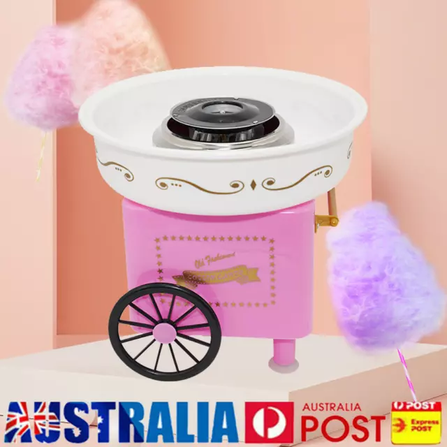 Electric Fairy Cotton Candy Maker Pink Floss Home Machine Sugar for Kids Party