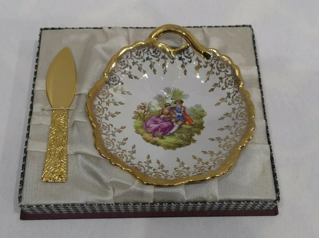 Déjeuner en porcelaine décor croix basque - Porcelaine des Pins