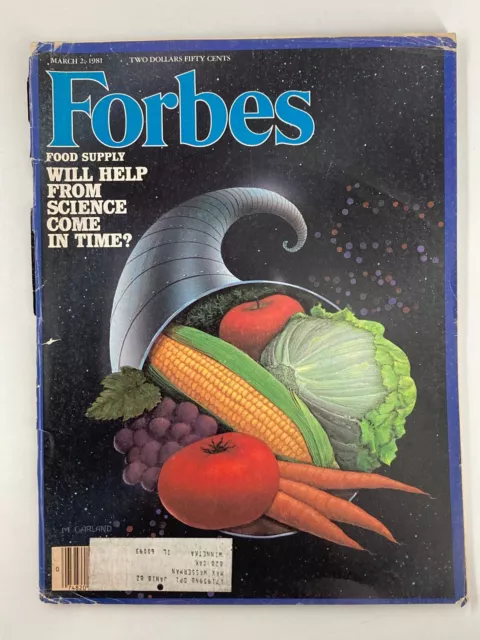 VTG Forbes Magazine March 2 1981 Will Help From Science Come in Time?