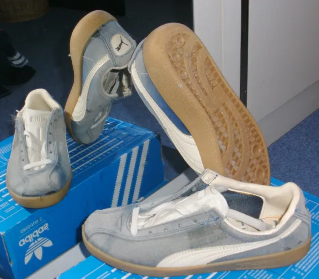 Nuove scarpe da sala Puma sneaker blue star, taglia 3,5 = 36; anni 70 pezzo da collezione
