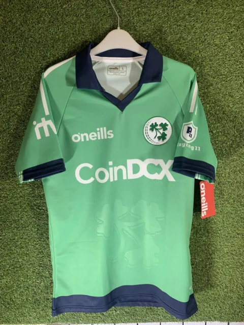 BNWT Ireland Cricket O'Neill's Shirt Jersey Green - Large