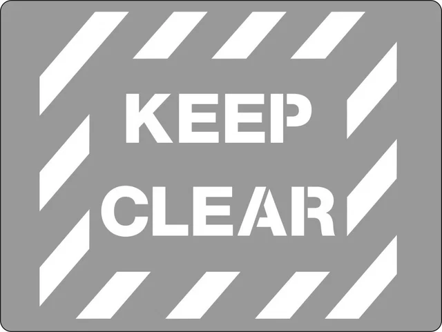 USS Stencil Keep Clear Symbol 600mm x 450mm