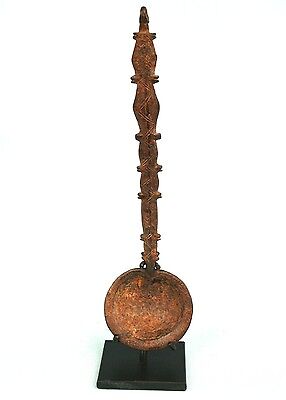 Art African - Antique Spoon Koulango Bronze - Base On Gauges - 20 CMS 2