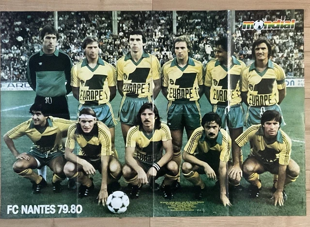 POSTER GRAND FORMAT FC NANTES 1979/1980 - Éric Pécout - Vintage Football Français