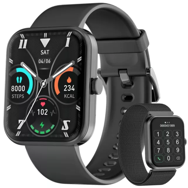 Blackview Smartwatch Annehmen/Anrufen Armband Pulsuhr Fitness Tracker Schrittzäh