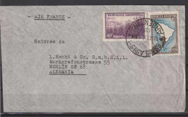 Argentinien Luftpost-Brief via France von Buenos Aires nach Berlin1937 #1091242