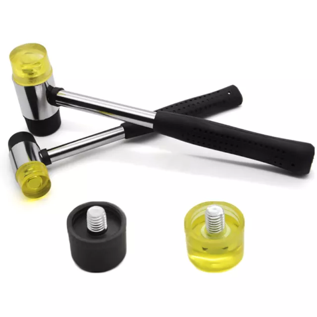 High Quality 25-40mm Double Faced Non-Slip Rubber Hammer Nylon Head Mallet Tools