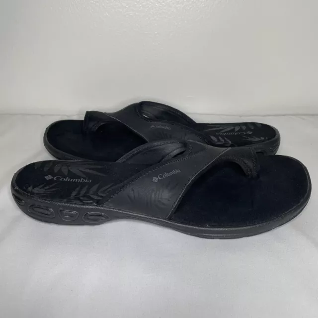 Columbia Kea One Loop Black Leather Sandals Women’s 10 Flip Flop