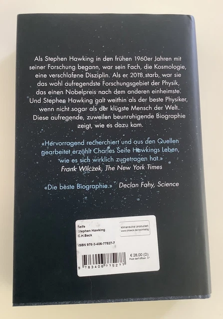 Stephen Hawking: Genie des Universums von Charles Seife, CH. Beck Verlag, 2021 2