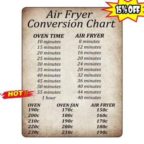 rustic-air-fryer-conversion-chart-cooking-time-temp-oven-kitchen-a5-2