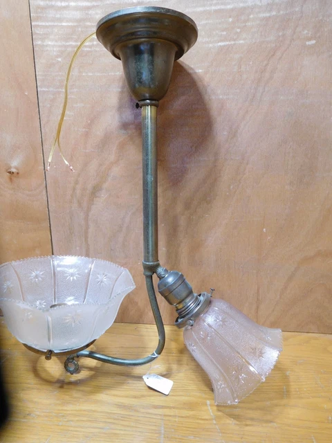 ANTIQUE ~GAS/ELECTRIC UP/DOWN Light Fixture Converted to Electric ...