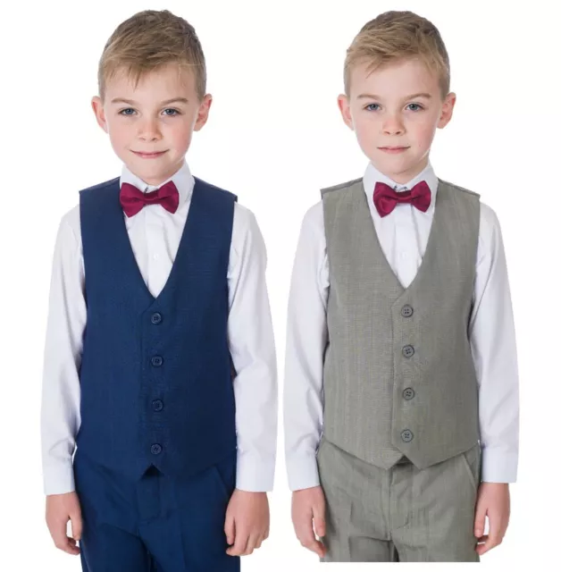 Boys Suits, Boys Waistcoat Suit, 4 Piece Wedding Page Boy Formal Party Baby Suit
