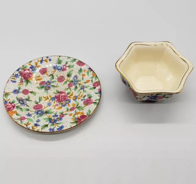 Royal Winton Grimwades Cottage Chintz  Bowl and Plate **