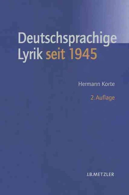 Deutschsprachige Lyrik seit 1945 by Hermann Korte (German) Paperback Book