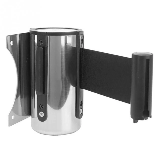 Practical Wall Mount Crowd Control Retractable Tape Stainless Stanchion