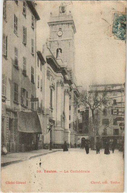 Carte Postale Ancienne – Toulon (Var 83) – Place Et Église Cathédrale