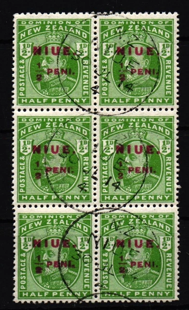 Niue 2 gestempelt als 6er Block #IG049