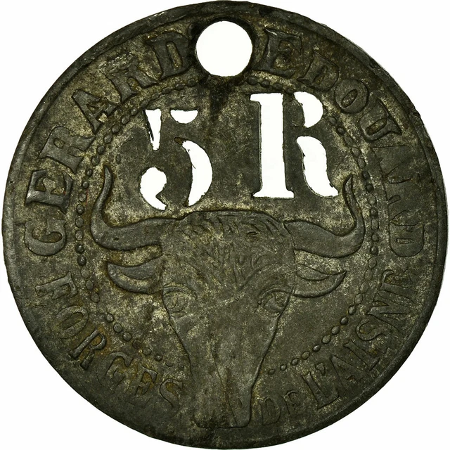[#516177] France, Token, Gérard Edouard, Forges de l'Aisnes, EF, Zinc